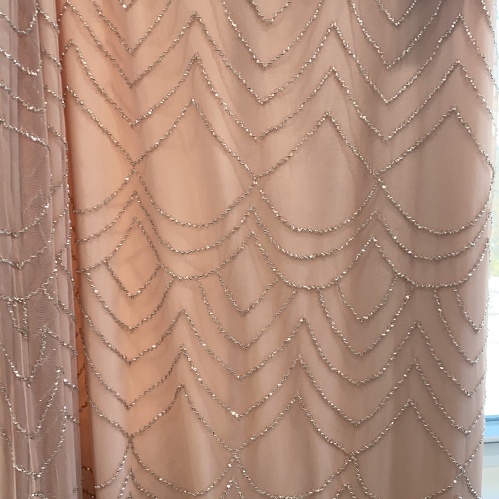 Adrianna Papell short sleeve beaded art deco gown - Picture 6 of 9